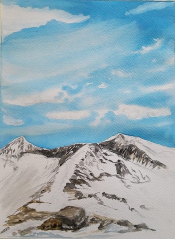 Winter aquarel