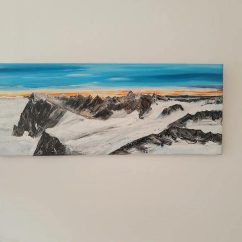 Mont Blanc Massief, acryl